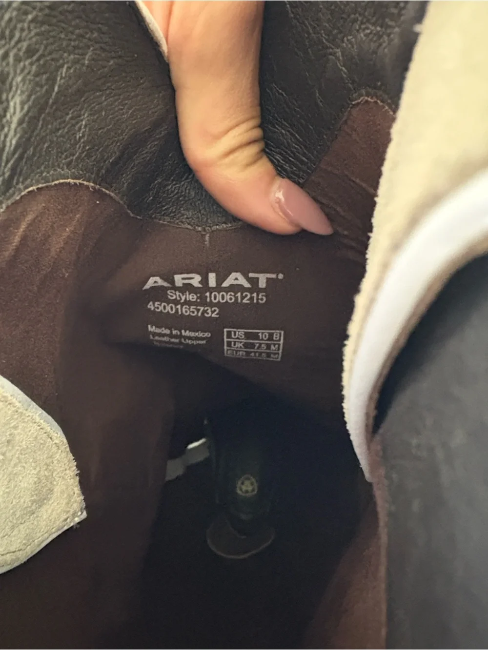 Women's Ariat Beige Suede Western Knee-High Boots